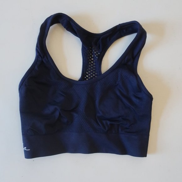 WOMENS ALALA BLUE RACERBACK SPORTS BRA S * - Picture 2 of 5